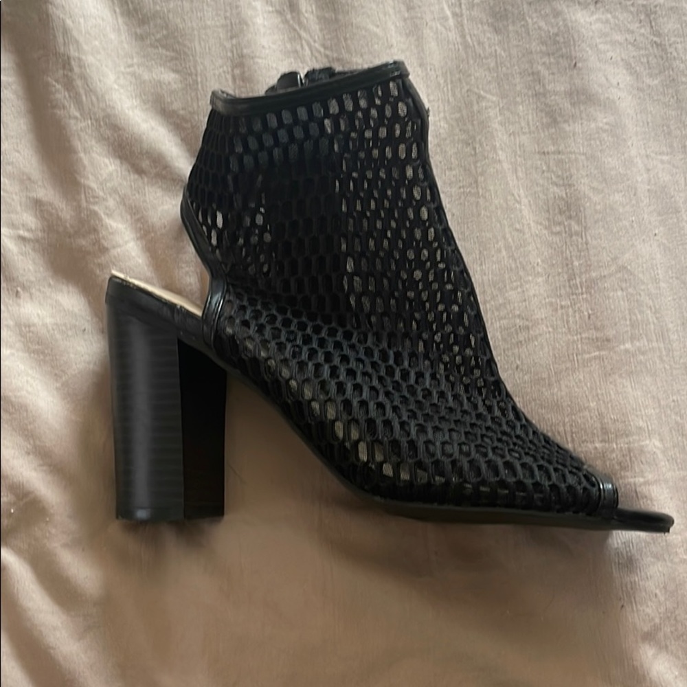 Black open toed heels